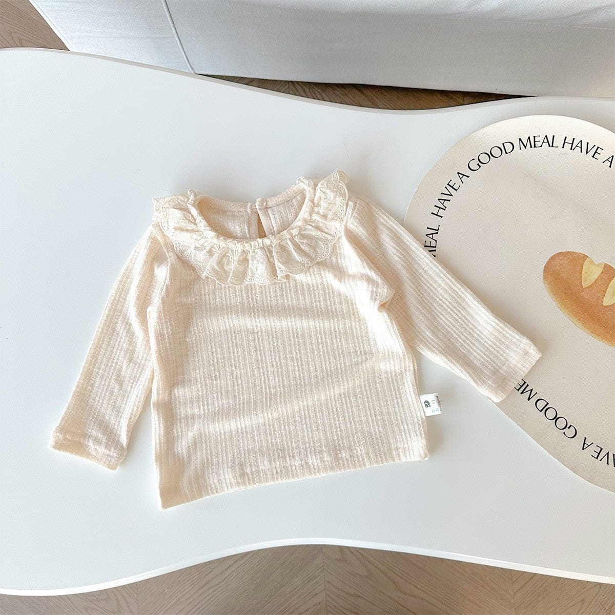 ノースリーブセットアップ Apricot bottoming shirt / 73cm ドットリボンデニムベスト+パンツセットアップ 2点セット【mh0011020】