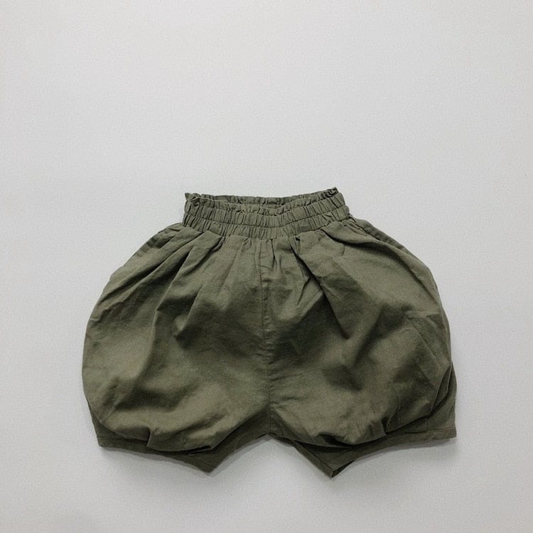 ハーフパンツ・ショートパンツ army green / 12M/80cm キッズ ルーズ バルーンパンツ ランタンパンツ コーヒー ブラウン アーミーグリーン ユニセックス