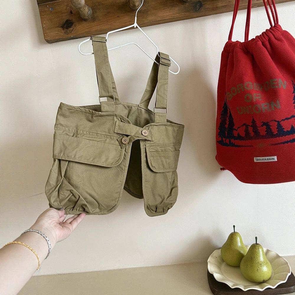 ベスト Army Green / S サスペンダー重ね着ワークベスト【mh0011030】