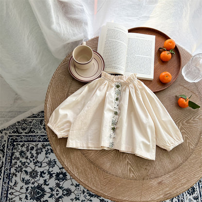 長袖セットアップ Avocado Cotton Shirt Shorts Set アボカド柄 セットアップ ブラウス ブルマ【mh0012238】