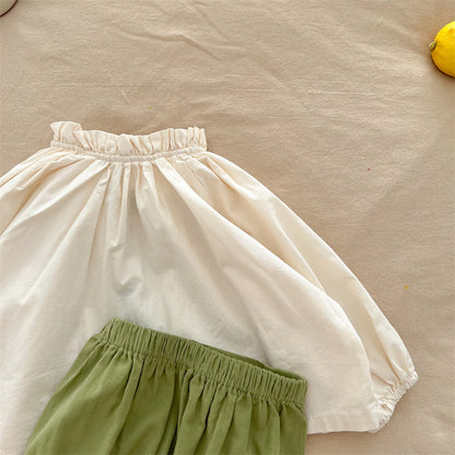 長袖セットアップ Avocado Cotton Shirt Shorts Set アボカド柄 セットアップ ブラウス ブルマ【mh0012238】