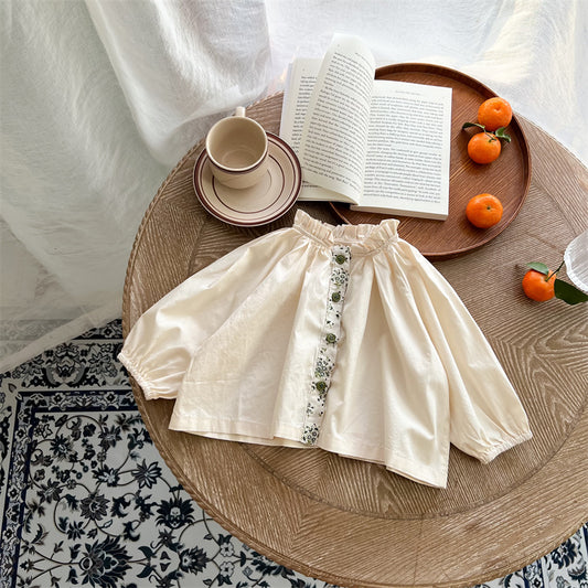 長袖セットアップ Avocado Cotton Shirt Shorts Set アボカド柄 セットアップ ブラウス ブルマ【mh0012238】