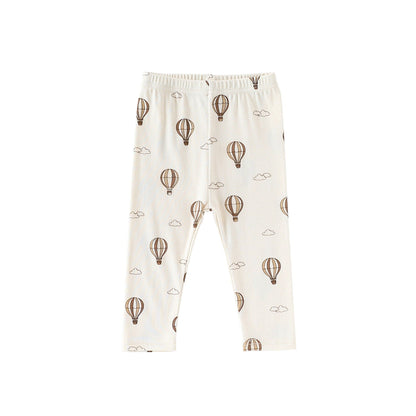 ロンパースセットアップ Balloon Pants / 66cm チェリー/気球プリント長袖肌着ロンパース/パンツ【mh0010724】