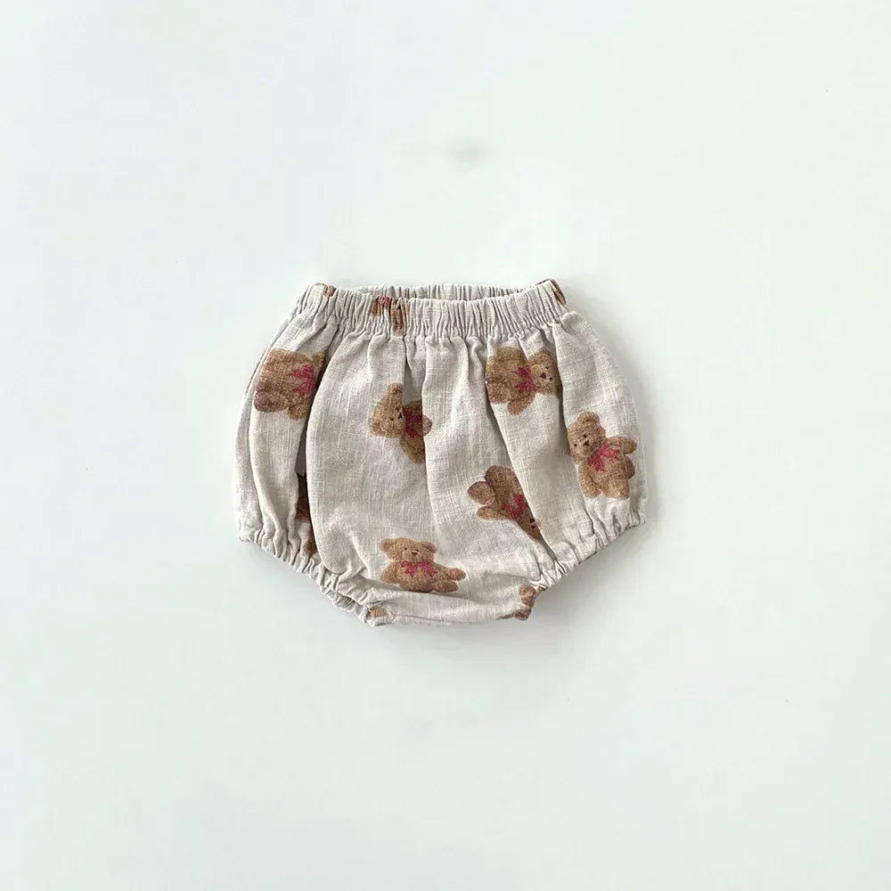 ブルマパンツ Bear / 66cm ベビーパンツ ブルマパンツ ベアくま/チェック/水玉ドットプリント【mh0006248】