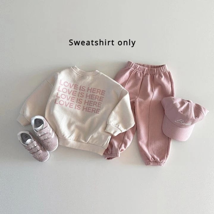 トレーナー・フーディ beige / 12M  80cm キッズトップス レターロゴプリント長袖スウェットシャツトレーナー 3カラー