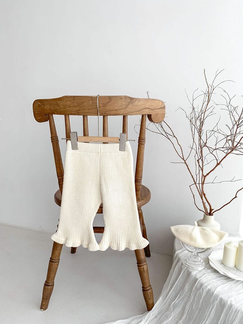 ロングパンツ・スウェットパンツ beige / 66cm ベビー ニット フレア パンツ レギンス ガールズ