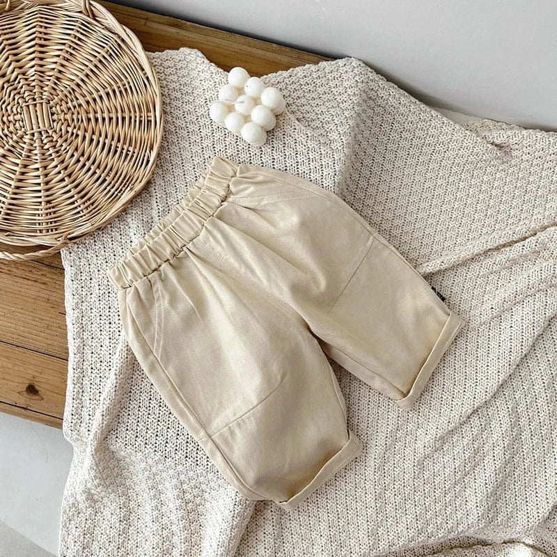 ロングパンツ・スウェットパンツ beige / 66cm ベビーキッズパンツ シンプルベーシック ルーズロングパンツ 3カラー
