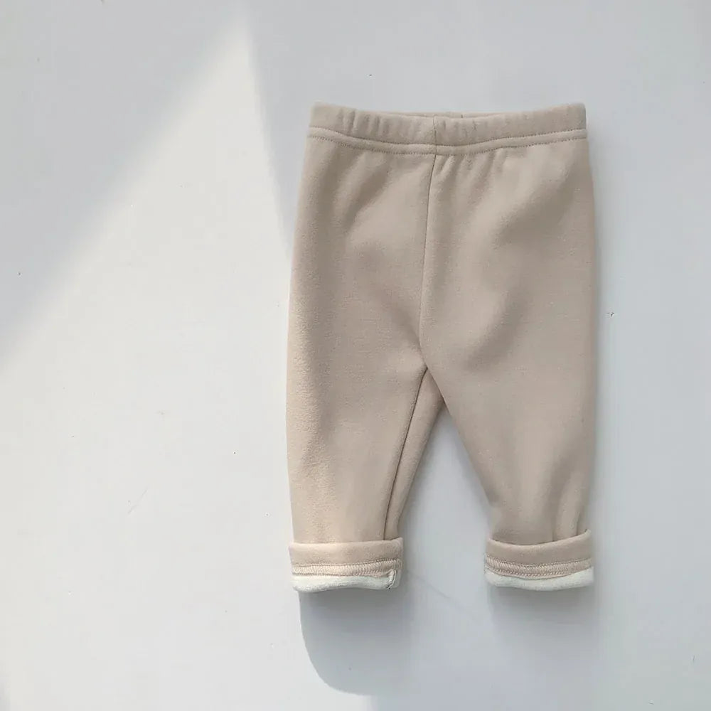 レギンスパンツ beige / 66cm ベビーパンツ 裏フリースレギンスパンツ 厚手レギパン シンプルベーシック 7カラー