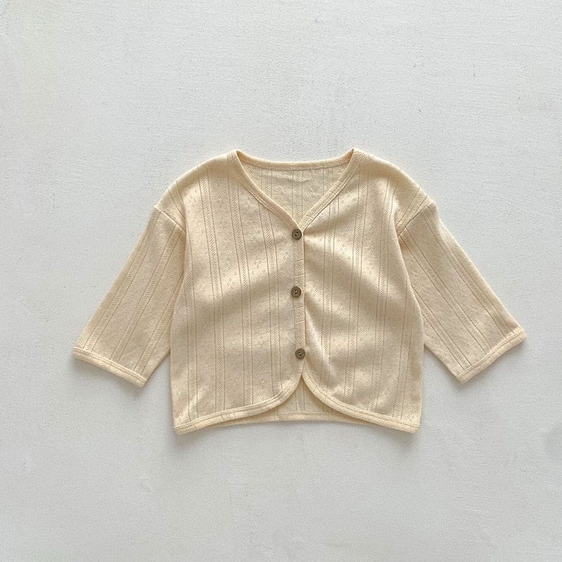 カーディガン・パーカー beige / 6M/66cm ベビー サマー レース ニット カーディガン 日除け 冷房対策 薄手 4カラー ユニセックス