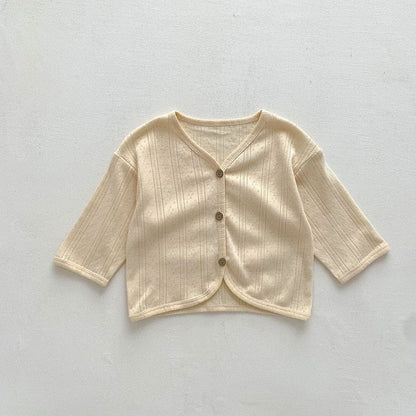 カーディガン・パーカー beige / 6M/66cm ベビー サマー レース ニット カーディガン 日除け 冷房対策 薄手 4カラー ユニセックス