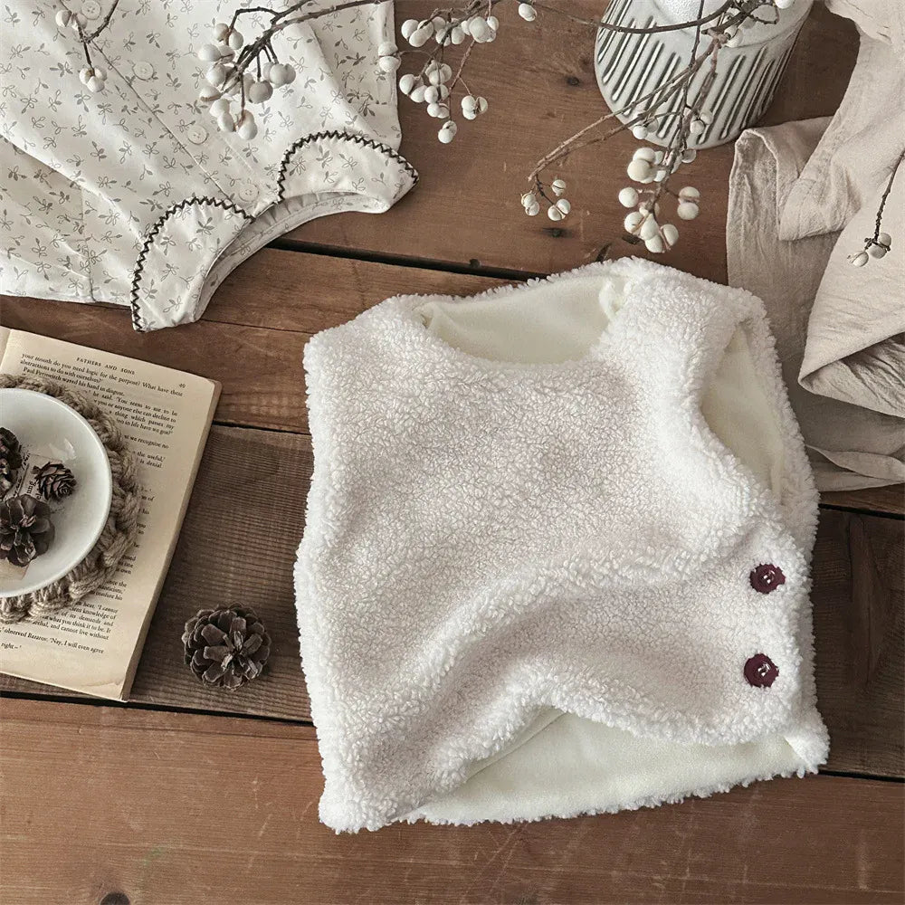 ベスト Beige / 73cm 9M ベビーベスト ボアフリースもこもこジレベスト【mh0008014】