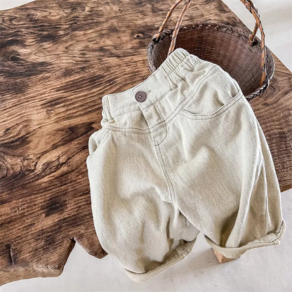 ロングパンツ・スウェットパンツ beige / 80cm キッズ ルーズ ロング パンツ