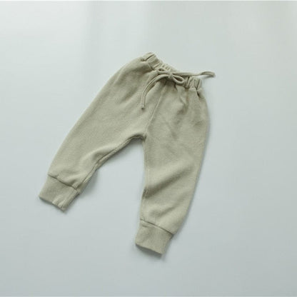 ロングパンツ・スウェットパンツ beige / 80cm キッズ ニット リブ パンツ