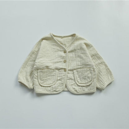 ショートコート・ジャケット・ジャンパー Beige / 80cm キッズ コットンリネン ジャケット