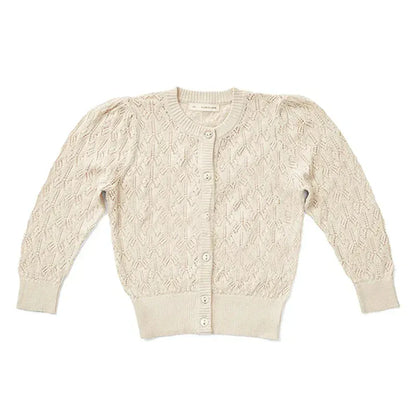 カーディガン・パーカー Beige / 80cm キッズカーディガン サマーニット レースニットジャケット 冷房対策 2カラー【mh0005197】