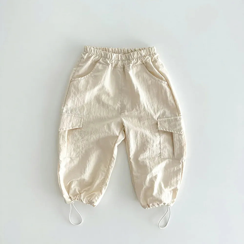 ロングパンツ・スウェットパンツ beige / 80cm キッズパンツ ルーズ カーゴパンツ ロングパンツ 4カラー