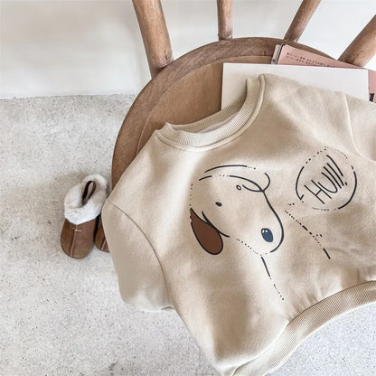 トレーナー・フーディ beige / 80cm キッズ いぬ 犬 DOG スウェット 裏起毛 トレーナー