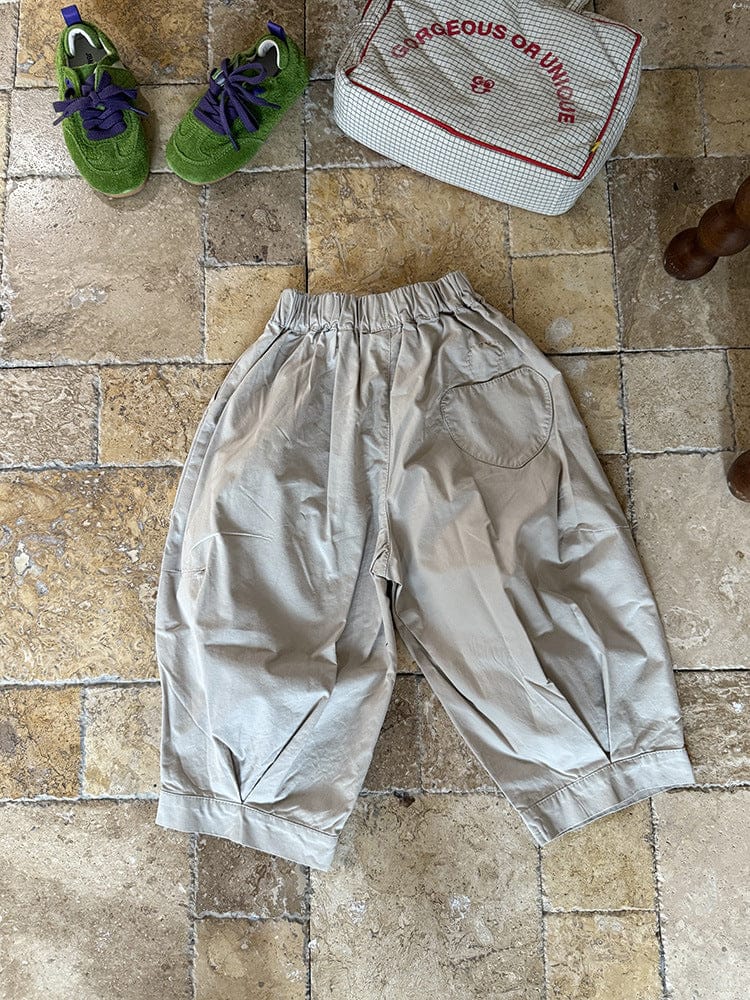 ロングパンツ・スウェットパンツ Beige / 90cm タックバルーンバレルパンツ【mh0011039】