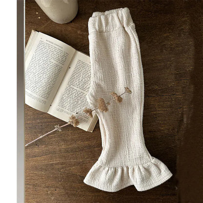 ロングパンツ・スウェットパンツ Beige / 9M 73cm ベビーパンツ フリルフレアパンツ ブーツカット ロングパンツ 3カラー【mh0004807】