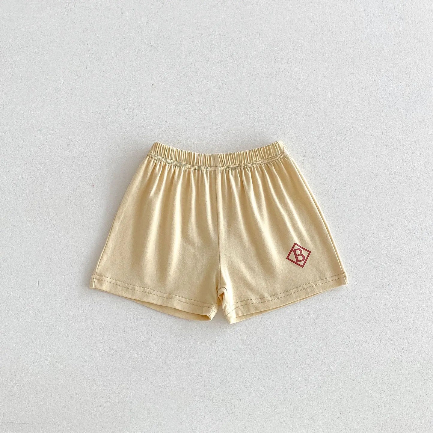 ハーフパンツ・ショートパンツ beige apricot / 12M  80cm キッズパンツ ルーズショートパンツ ワンポイントロゴプリント 5カラー