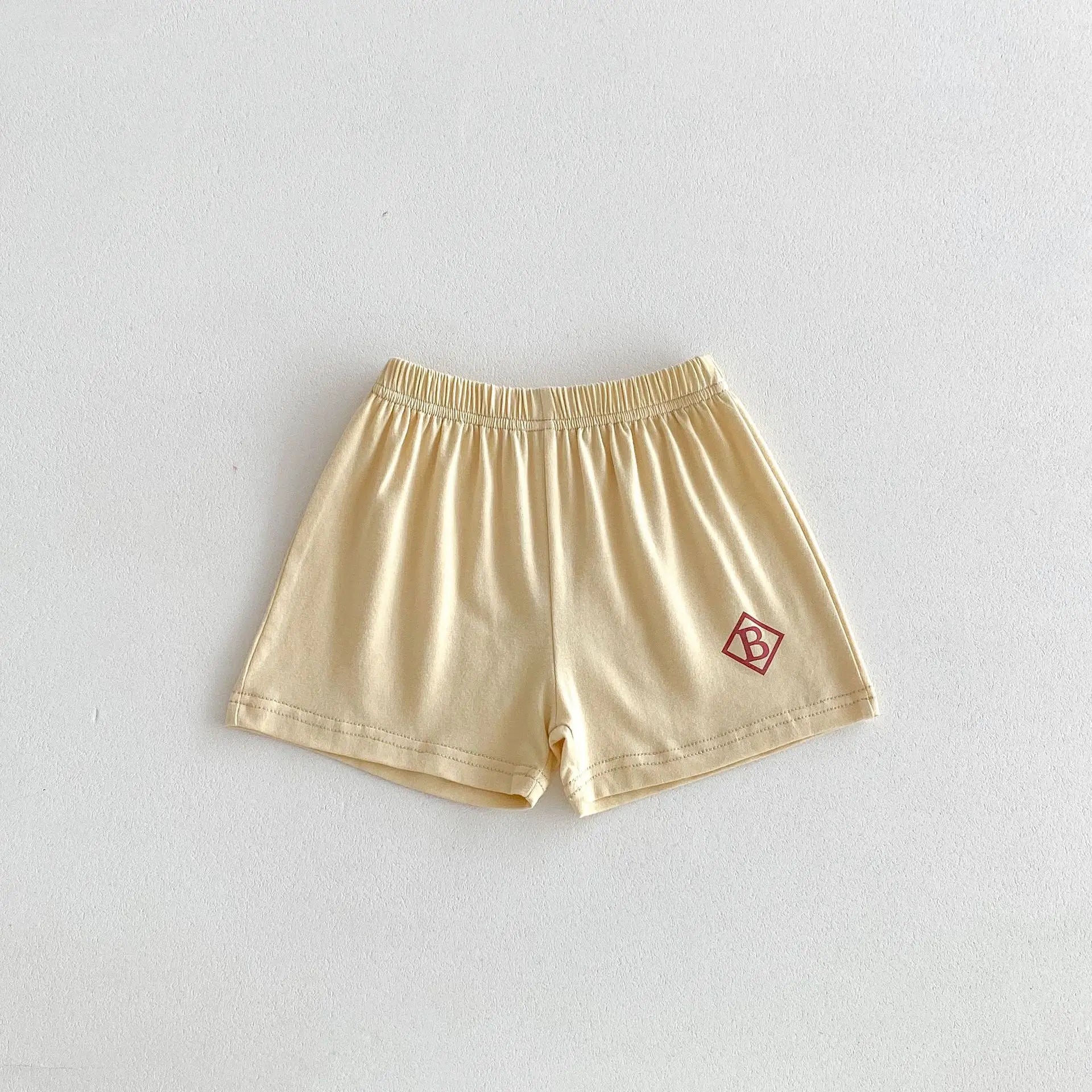 ハーフパンツ・ショートパンツ beige apricot / 12M  80cm キッズパンツ ルーズショートパンツ ワンポイントロゴプリント 5カラー