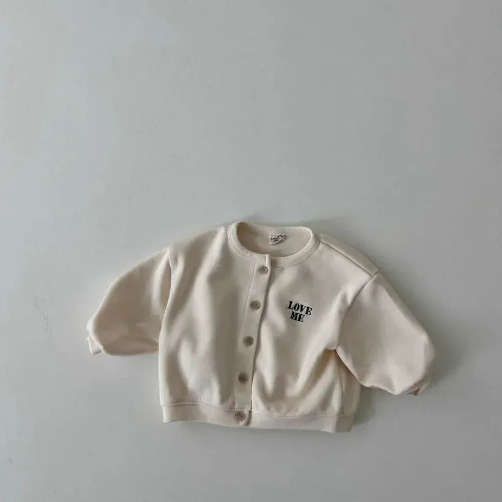 カーディガン・パーカー Beige Apricot / 9M  73CM ベビーキッズカーディガン レターロゴワンポイントス長袖カーディガンジャケット【mh0008729】