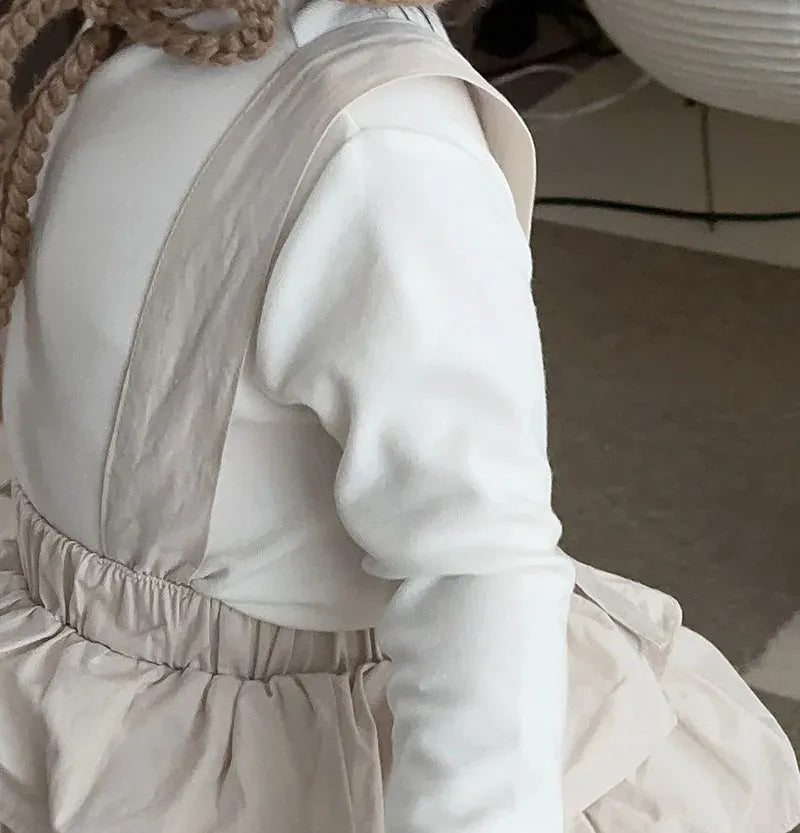 ブルマパンツ beige blouse / 73cm ベビーパンツ トップス 長袖Tシャツ パンツインティアードスカート