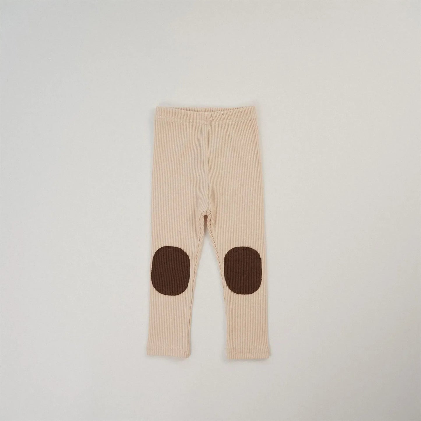 レギンスパンツ beige brown / 12M  80cm キッズパンツ カラフル膝パッチレギンスパンツ 8カラー