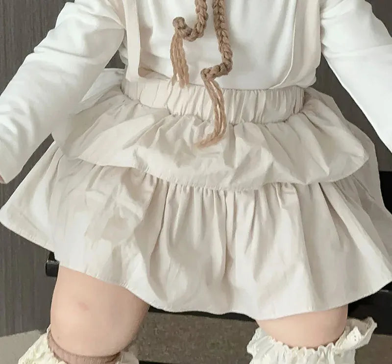 ブルマパンツ beige dress / 73cm ベビーパンツ トップス 長袖Tシャツ パンツインティアードスカート