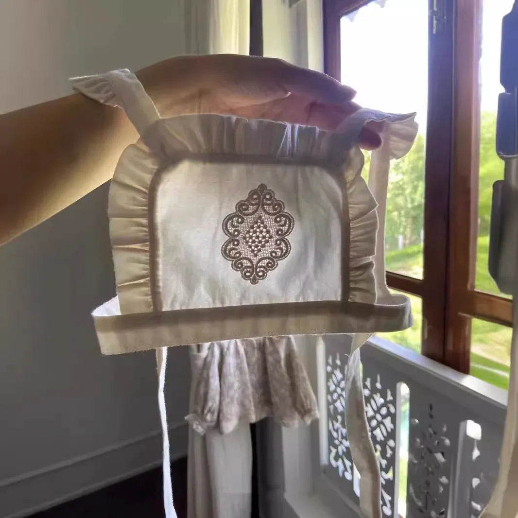 ベスト Beige / for baby 55-95CM ベビーベスト レース刺繍フリル重ね着ベスト【mh0007183】