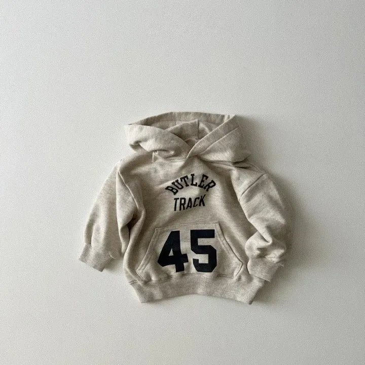 トレーナー・フーディ Beige Gray / 6M  66CM ベビートップス レターロゴプリントポケットフーディ長袖スウェットパーカー【mh0007953】