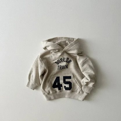 トレーナー・フーディ Beige Gray / 6M  66CM ベビートップス レターロゴプリントポケットフーディ長袖スウェットパーカー【mh0007953】