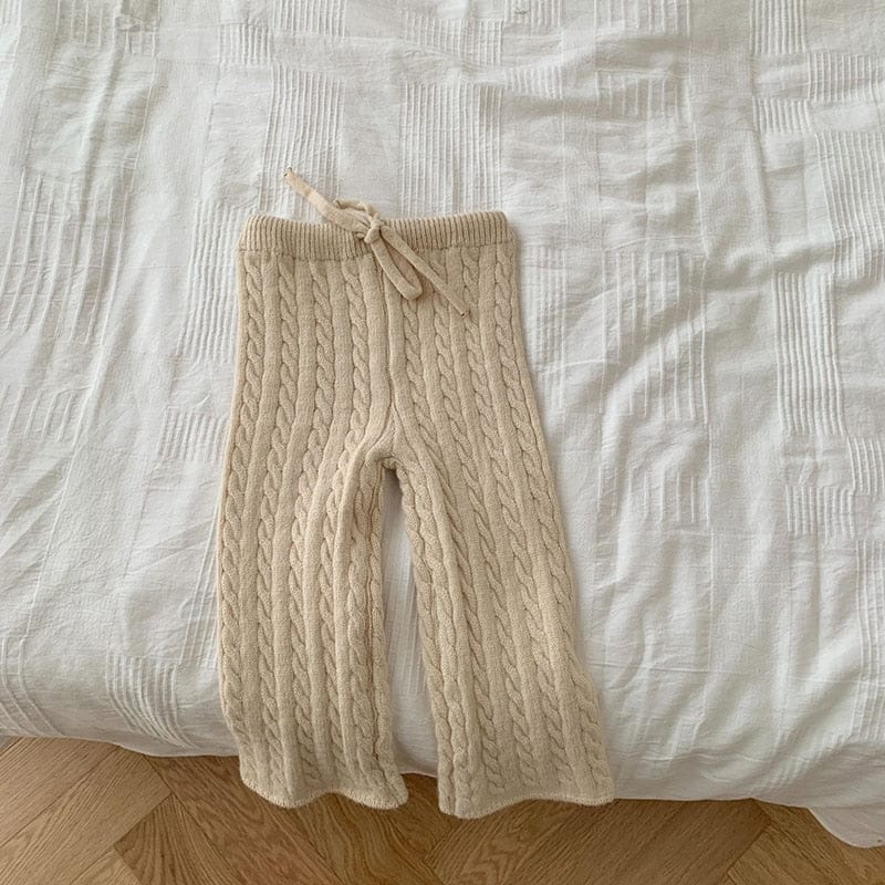 ニット・セーター beige pants / 73cm ベビー キッズ ニット ケーブル編み セーター パンツ 3カラー ユニセックス