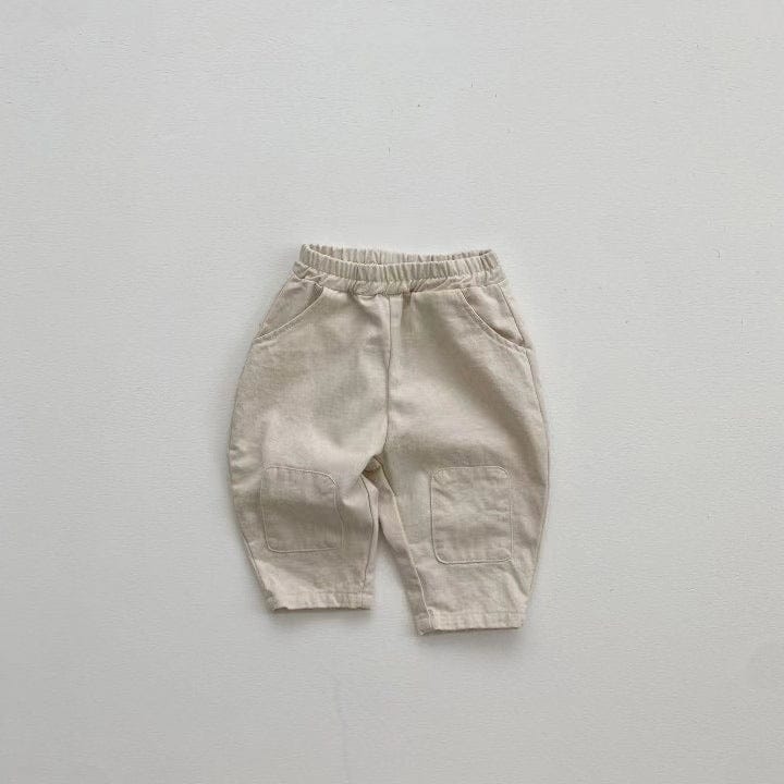ロングパンツ・スウェットパンツ Beige White / 73cm ベビーパンツ シンプルベーシックルーズロングパンツ【mh0009098】