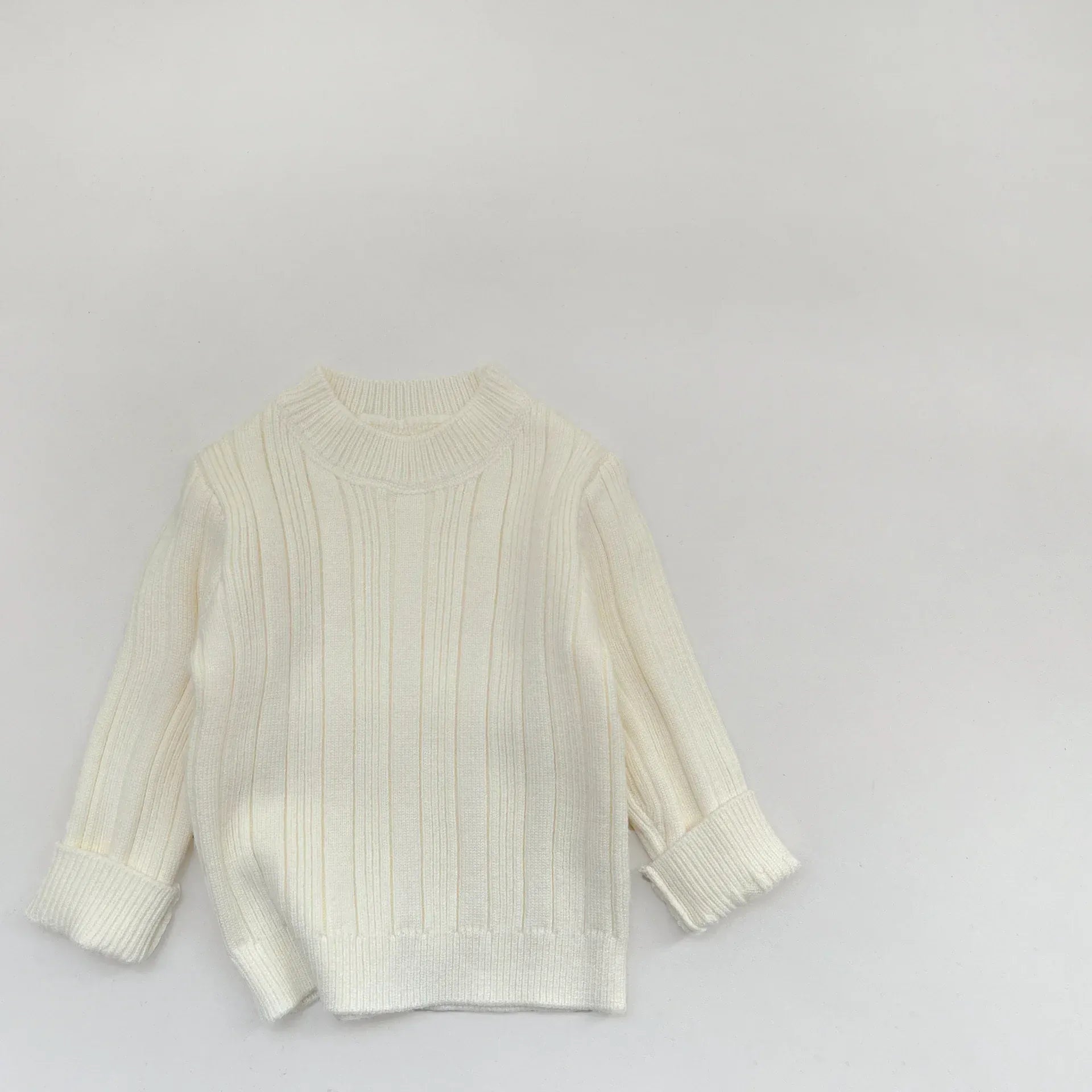 ニット・セーター Beige White / 9M  73CM ベビーキッズ リブニットシンプルベーシックニット長袖セーター【mh0008042】