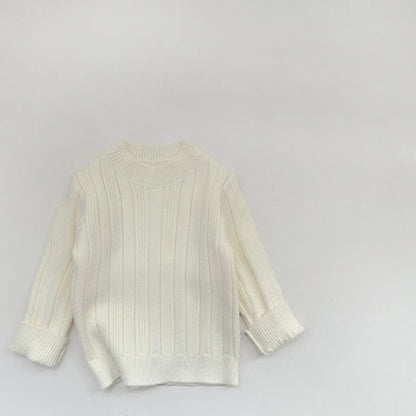 ニット・セーター Beige White / 9M  73CM ベビーキッズ リブニットシンプルベーシックニット長袖セーター【mh0008042】