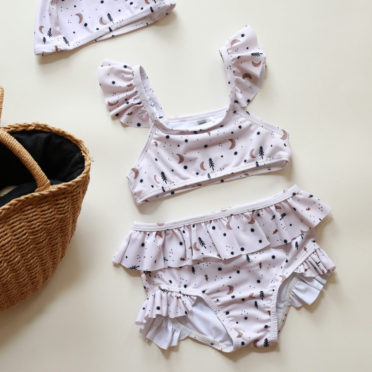 ベビー用水着 Bikini swimsuit small moon / 80 ボーイズガールズ水着 長袖/ノースリーブ/セパレート/ビキニスイムウェア ラッシュガード リンクコーデ【mh0009290】