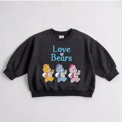 トレーナー・フーディ Black / 24M  90CM キッズトップス ベアくまロゴプリント長袖スウェットシャツ【mh0008753】