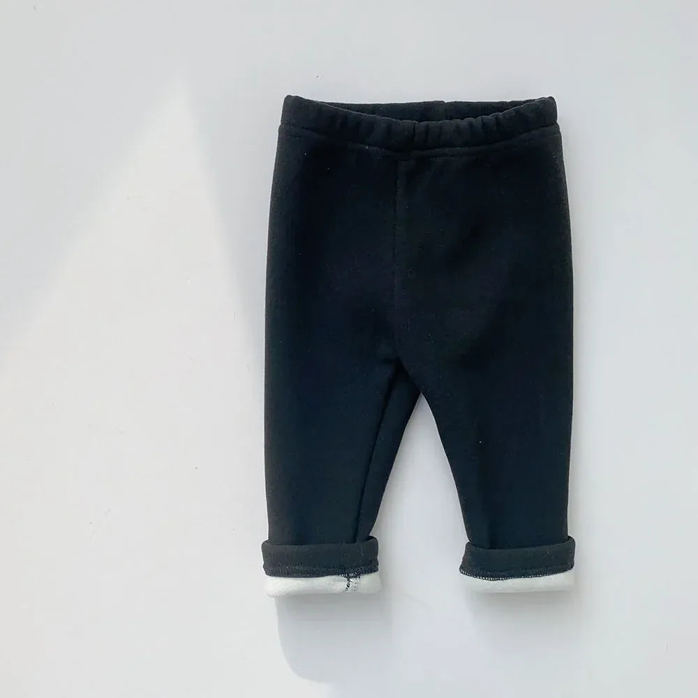 レギンスパンツ black / 66cm ベビーパンツ 裏フリースレギンスパンツ 厚手レギパン シンプルベーシック 7カラー