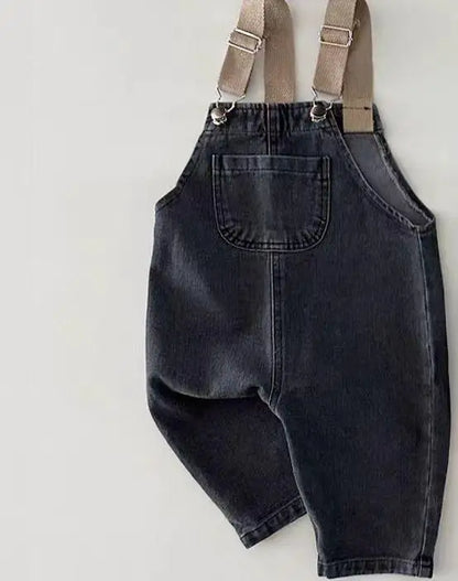 オーバーオール black / 6M  66cm ベビーオーバーオール デニム サスペンダーパンツ サロペットパンツ ジーンズ 2カラー