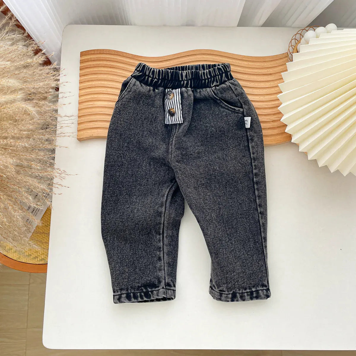 デニムパンツ black / 73cm / 取り寄せ（3〜14日） ☺︎ ベビーパンツ デニムパンツ ジーンズ ジーパン ブラック ブルー 2カラー ボーイズ 男の子 子供服