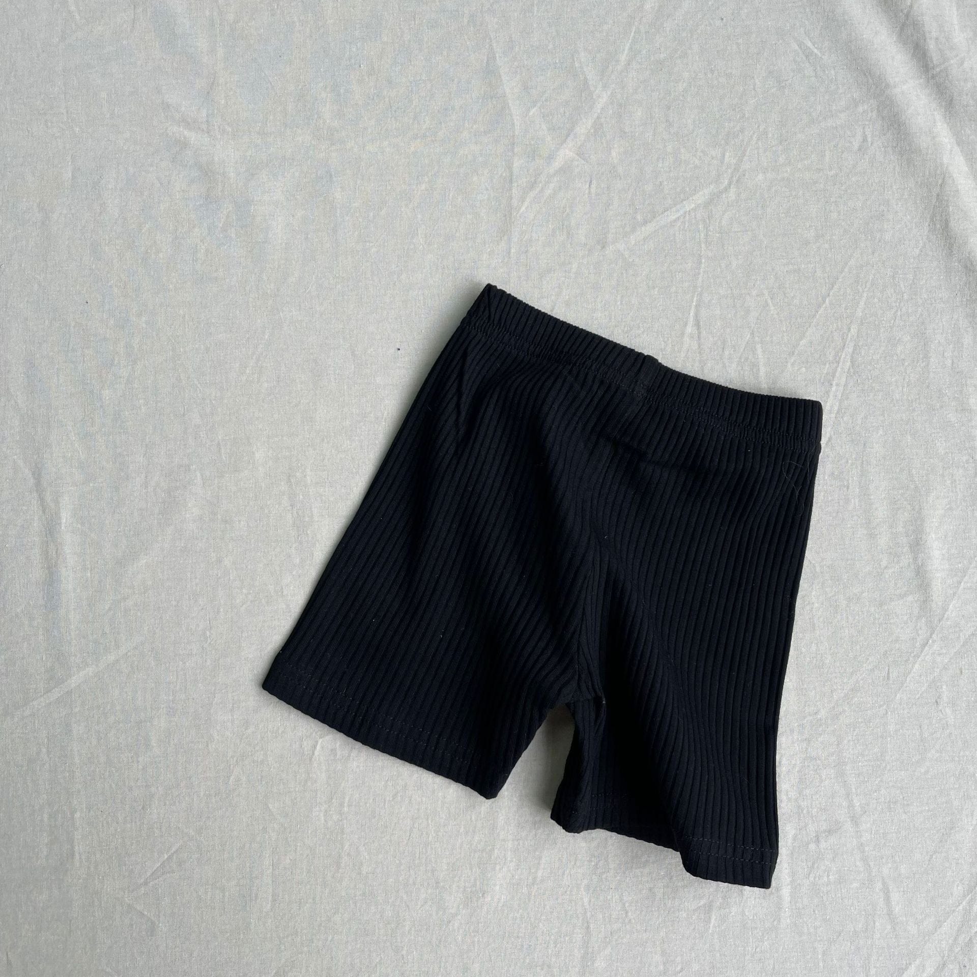 レギンスパンツ Black / 73cm ベビーパンツ デイリーベイーシックショートリブレギンスパンツ【mh0009154】