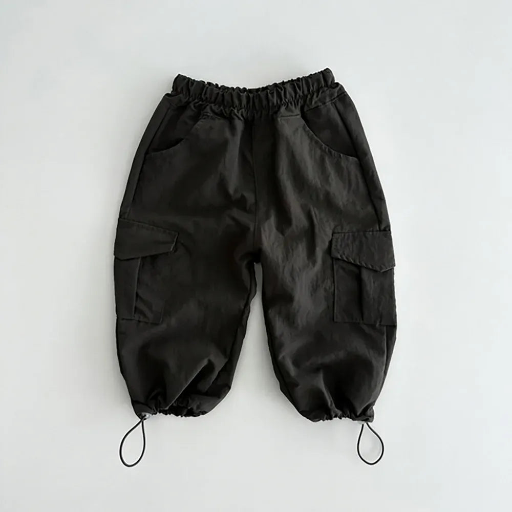 ロングパンツ・スウェットパンツ black / 80cm キッズパンツ ルーズ カーゴパンツ ロングパンツ 4カラー
