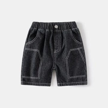 ハーフパンツ・ショートパンツ black / 90cm / 取り寄せ（3〜14日） ☺︎ キッズパンツ デニム ハーフパンツ ショートパンツ ブルー/ブラック/2カラー