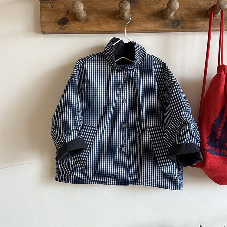 ショートコート・ジャケット・ジャンパー Black / 90cm リバーシブルスタンドカラーコートジャケット【mh0011041】