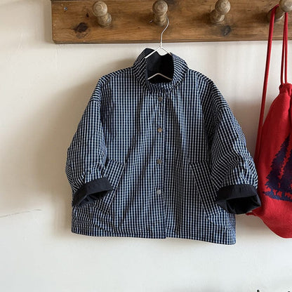 ショートコート・ジャケット・ジャンパー Black / 90cm リバーシブルスタンドカラーコートジャケット【mh0011041】