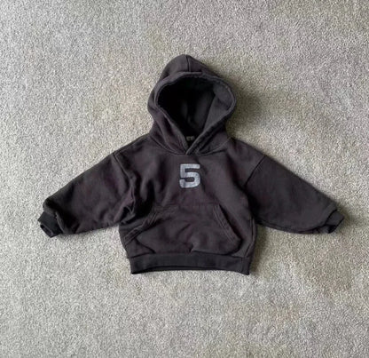 トレーナー・フーディ Black / 9M  73CM ベビーキッズトップス ナンバープリントフーディ長袖スウェットパーカー【mh0008727】