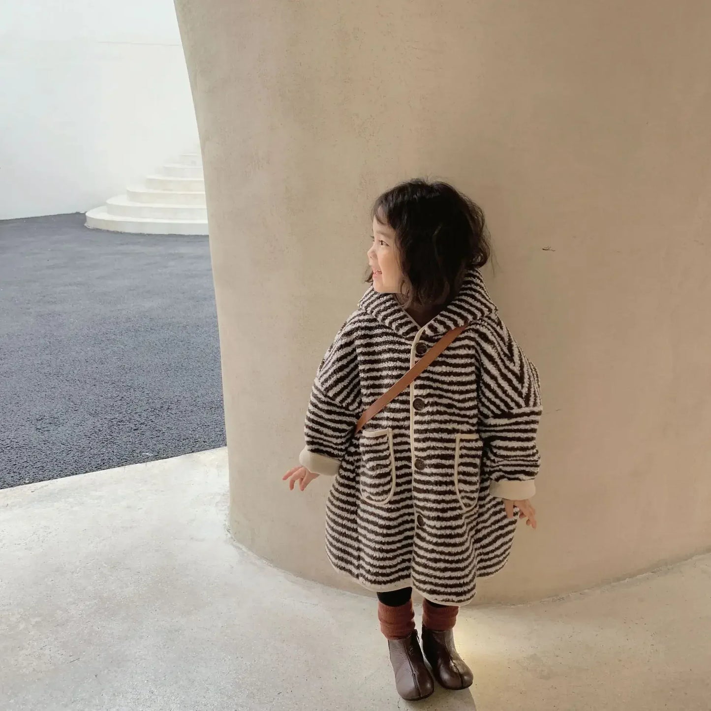 ショートコート・ジャケット・ジャンパー Black / Size7 95〜100cm / 取り寄せ（3〜14日） キッズアウター フーディボーダービッグシルエットコート【mh0007690】