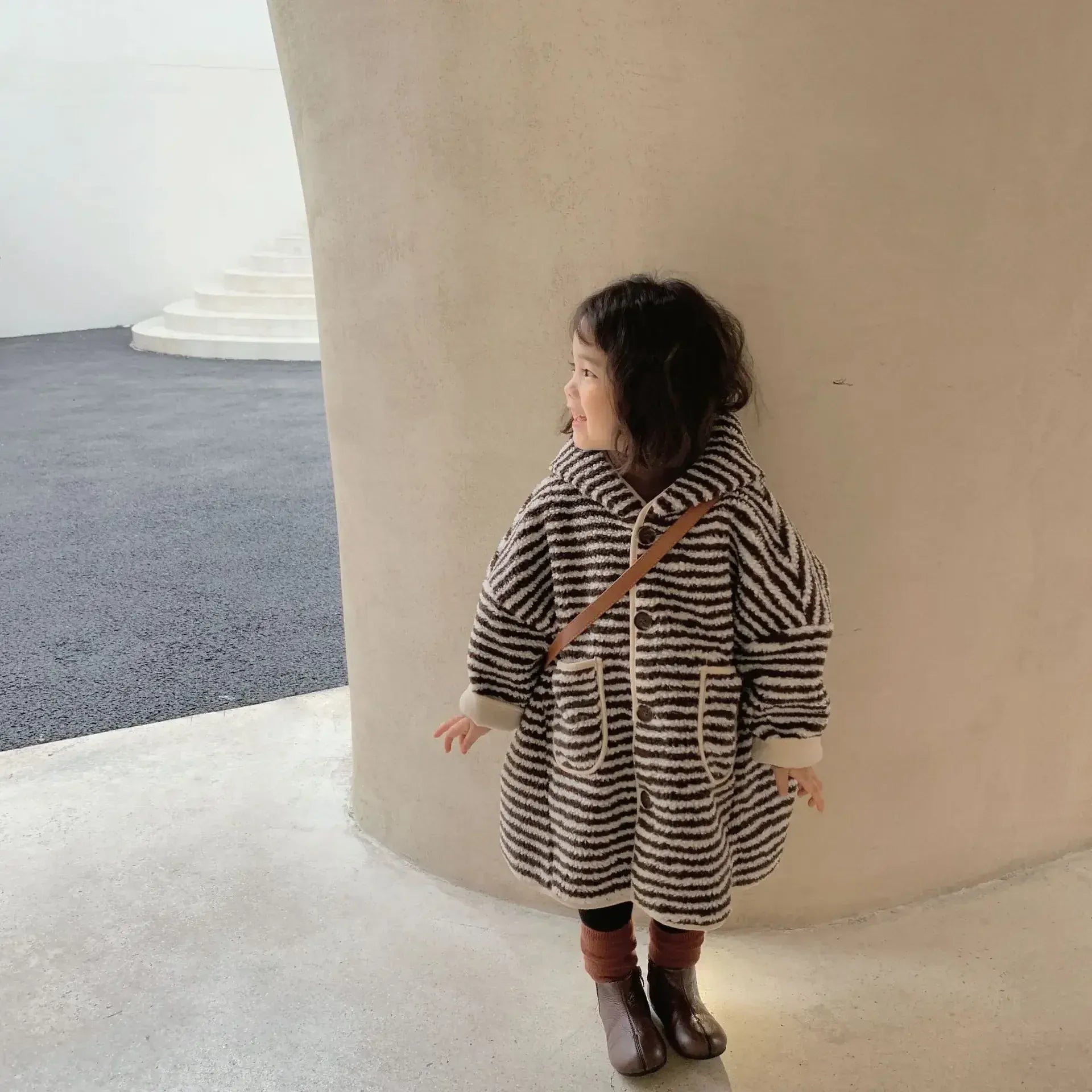 ショートコート・ジャケット・ジャンパー Black / Size7 95〜100cm / 取り寄せ（3〜14日） キッズアウター フーディボーダービッグシルエットコート【mh0007690】