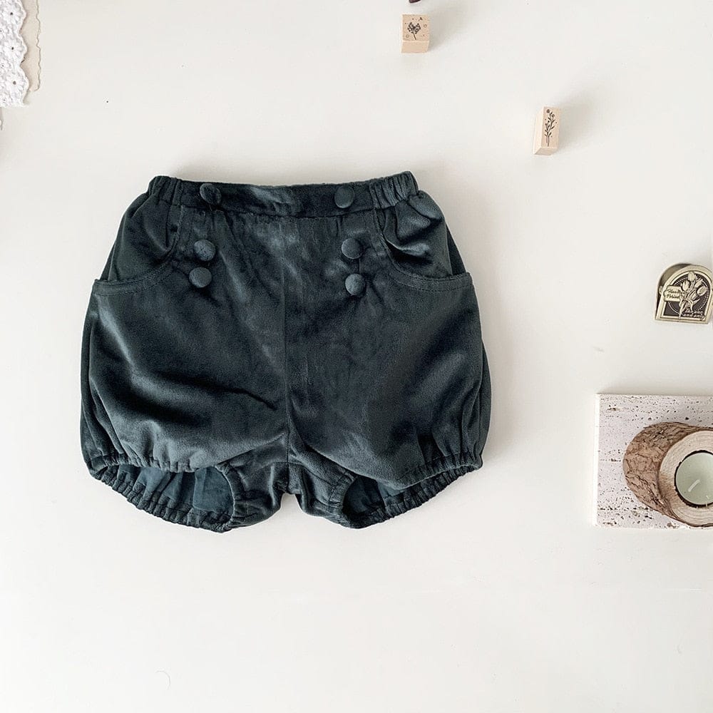 ハーフパンツ・ショートパンツ blackish green / 73cm ベビー キッズ コーデュロイ かぼちゃパンツ バルーン ブルマパンツ ガールズ